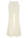 Givenchy White Linen Wide Leg Pant