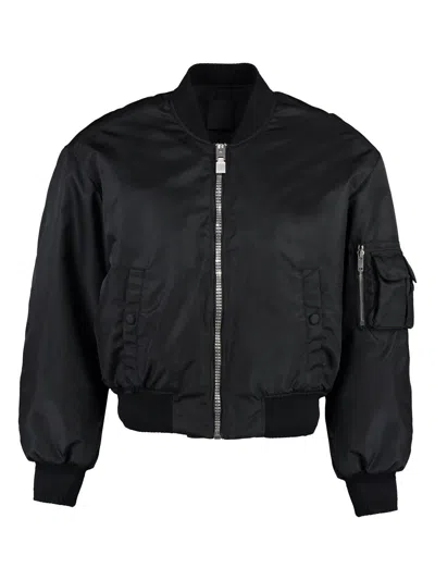 GIVENCHY WOMEN'S LOGO NYLON BOMBER JACKET