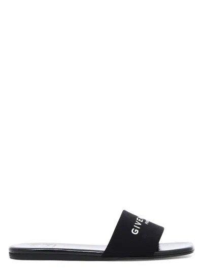 GIVENCHY WOMEN'S LOGO-PRINT FLAT SLIDES