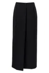 Givenchy Wool And Mohair Long Skirt In Black