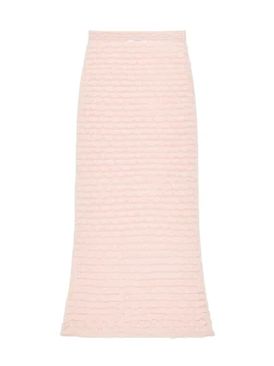 Givenchy Long Skirt With Nylon Frills In Pink