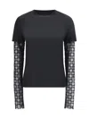 Givenchy Womens Black Brand-embroidered Mesh-sleeve Cotton-jersey T-shirt In Multicolor