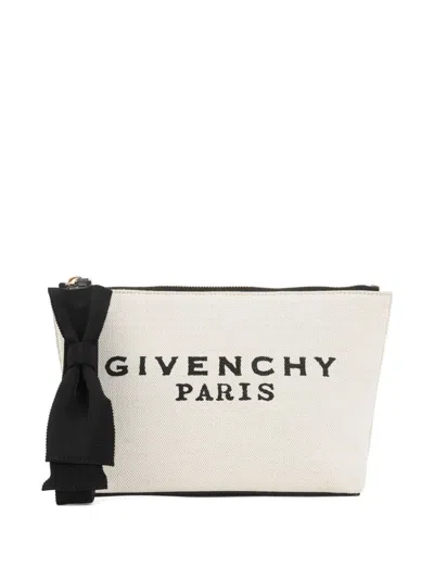 Givenchy Women Lovo Cotton Pouch In Neutral