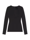 GIVENCHY WOMEN'S LOW-CUT SWEATER IN PUNTO MILANO