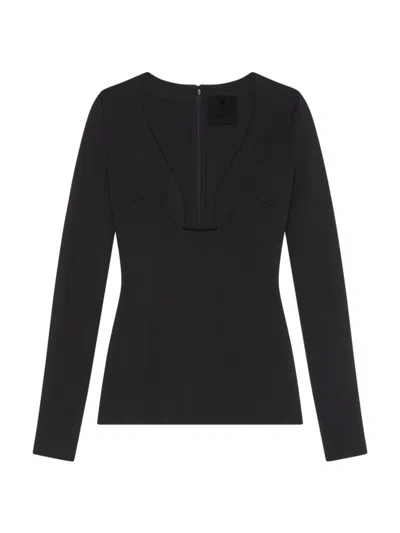 GIVENCHY WOMEN'S LOW-CUT SWEATER IN PUNTO MILANO