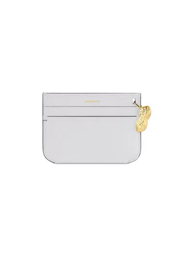 Givenchy Women's Lucky Charms Card Holder In Box Leather In Gray