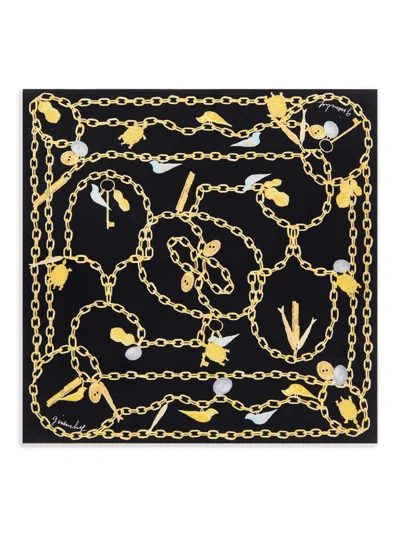 Givenchy Women's Lucky Charms Small Square Scarf In Silk In Black