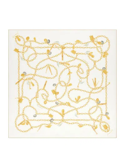 Givenchy Women's Lucky Charms Square Scarf In Silk In White