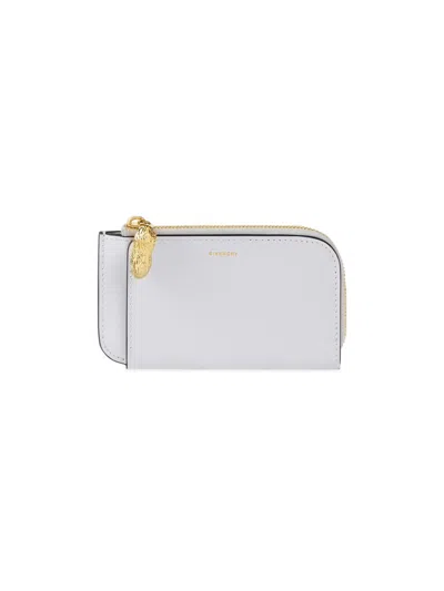 Givenchy Women's Lucky Charms Zipped Card Holder In Box Leather In Gray