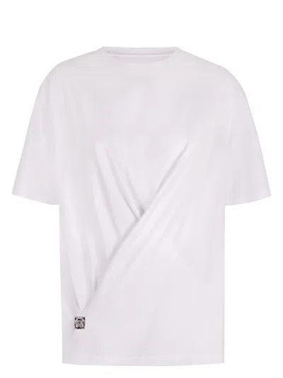 GIVENCHY WOMEN'S MC WRAP T-SHIRT METALLIC LOGO