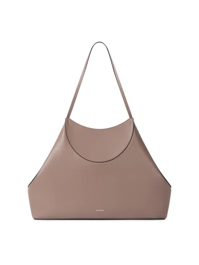 Givenchy Women's Medium Facet Tote Bag In Grained Leather In Brown