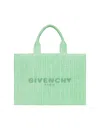 Givenchy Women's Medium Plage G-tote Bag In 4g Cotton Towelling In Aqua Green