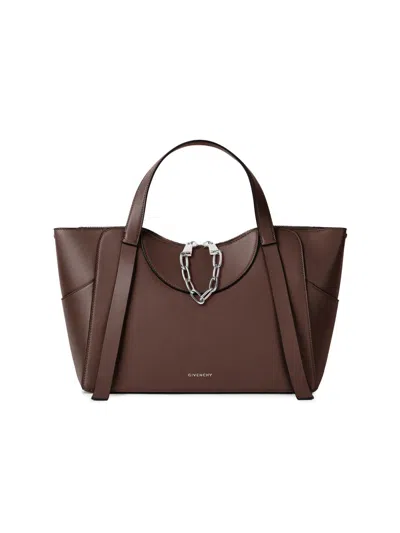 Givenchy Women's Medium The Snatch Top Handle Bag In Grained Leather In Brown