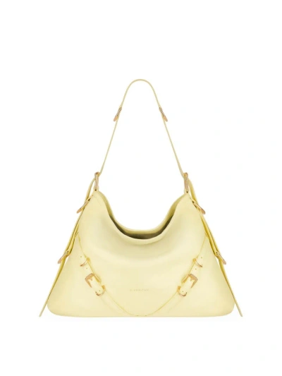 Givenchy Women's Medium Voyou Bag In Leather In Soft Yellow