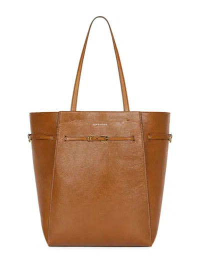 Givenchy Women's Medium Voyou Tote Bag In Leather In Soft Tan