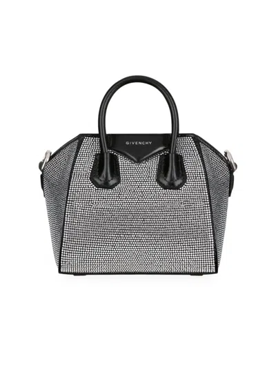 Givenchy Micro Antigona Bag In Satin With Strass In Multicolor