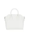 Givenchy Mini Antigona Bag In Aged Leather In White