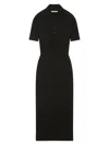 Givenchy Robe Polo Midi En Maille Effet Seconde Peau In Black