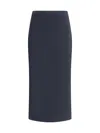 Givenchy Women Midi Skirt With Pleated Detail In Blue