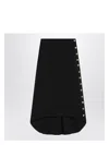 Givenchy Black Milan Stitch Skirt With Buttons In Black