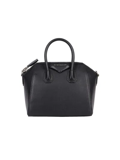 Givenchy Women's Mini Antigona Bag In Grained Leather In Black
