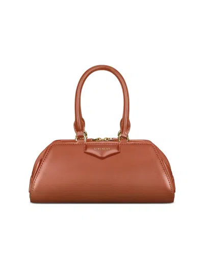 Givenchy Women's Mini Antigona Cube East-west Top Handle Bag In Brown