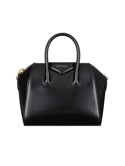 Givenchy Women's Mini Antigona Top Handle Bag In Box Leather In Black