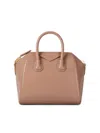 Givenchy Mini Antigona Bag In Box Leather In Neutral