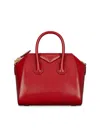 Givenchy Mini Leather Shoulder Bag With Structured Shape In Red