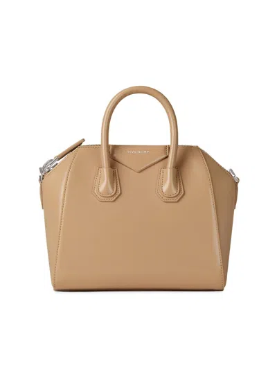Givenchy Beige Leather Small Antigona Handbag In Neutral