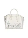 GIVENCHY WOMEN'S MINI ANTIGONA TOP HANDLE BAG IN LEATHER WITH FLORAL PATTERN