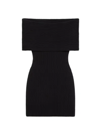 Givenchy Women's Mini Bardot Dress In Wool In Black