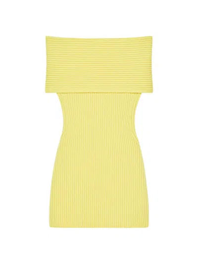 Givenchy Women's Mini Bardot Dress In Wool In Yellow