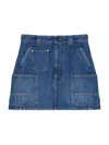 Givenchy Denim Skirt Featuring Belt Loops Pockets Stitching In Blue
