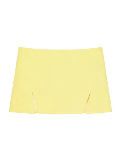 Givenchy Women's Mini Cut Out Skirt In Crepe In Yellow