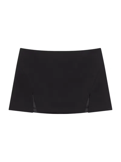 Givenchy Women's Mini Cut-out Skirt In Wool In Black