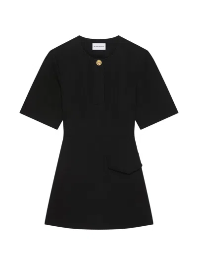 Givenchy Women's Mini Dress In Wool In Black