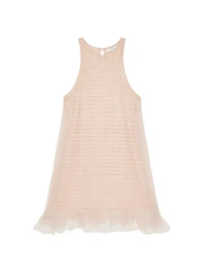 Givenchy Women's Mini Dress With Nylon Frills In Orange