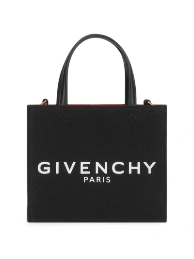 Givenchy Women's Mini G Tote Shopping Bag In Canvas In Black