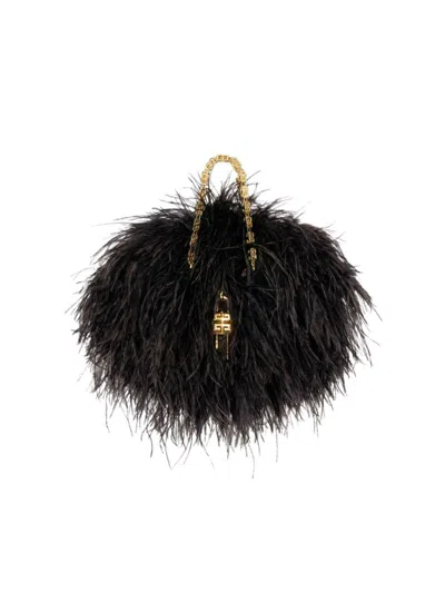GIVENCHY WOMEN'S MINI KENNY BAG IN SILK WITH FEATHERS