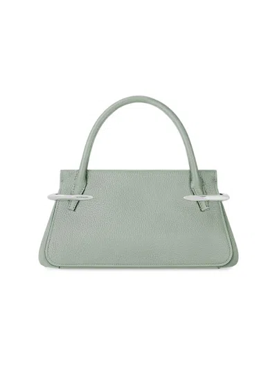 Givenchy Women's Mini Pinch Top Handle Bag In Grained Leather In Green