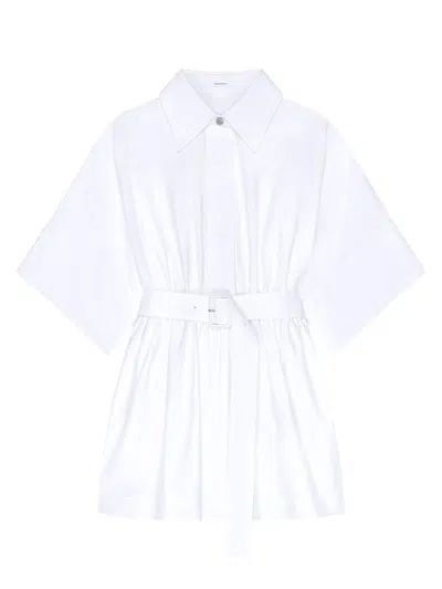 Givenchy Women's Mini Shirt Dress In Poplin In White
