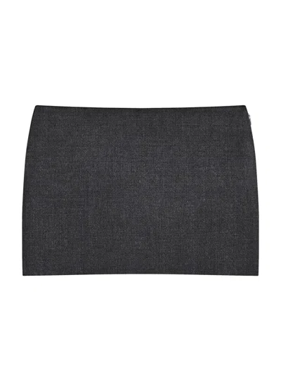 Givenchy Women's Mini Skirt In Wool In Gray