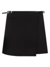 Givenchy Black Acetate Mini Wrap Voyou Skirt In Black