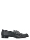 Givenchy Classic Lambskin Loafers With Ruched Detailing In Black