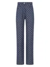Givenchy High-waisted Tapered Jeans With Distinctive Pattern In Blue
