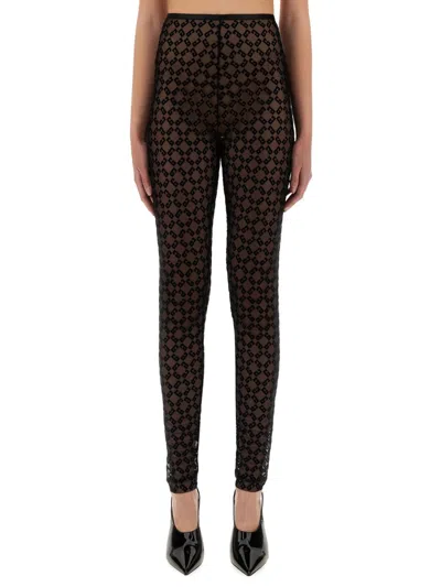 Givenchy Women Monogram Tulle Leggings In Black