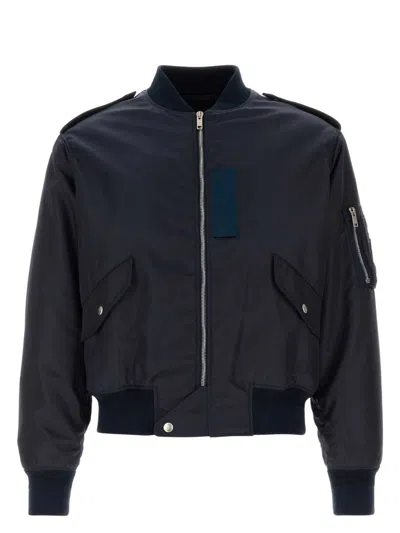 GIVENCHY WOMEN'S NAVY NYLON BOMBER JACKET