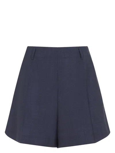 GIVENCHY WOMEN'S NAVY WOOL SHORTS