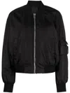 Givenchy Black Logo Nylon Bomber Jacket In Multicolor